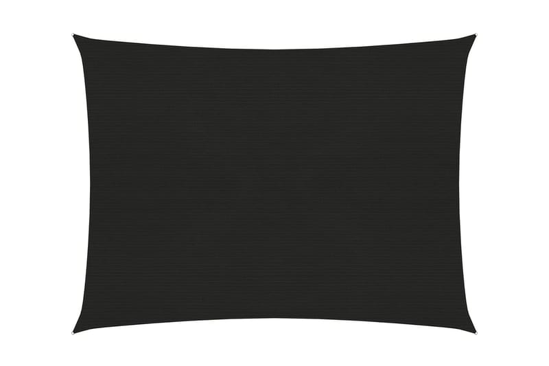 Solsegel 160 g/m² svart 3x4 m HDPE - Svart - Utemöbler - Solskydd - Solsegel