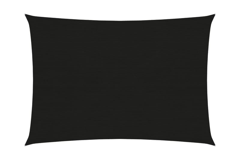 Solsegel 160 g/m² svart 3x4,5 m HDPE - Svart - Utemöbler - Solskydd - Solsegel