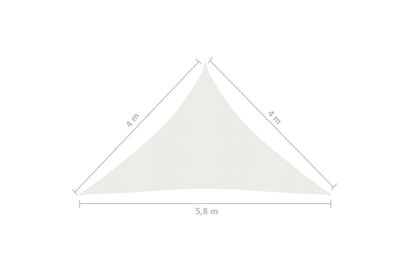 Solsegel 160 g/m² vit 4x4x5,8 m HDPE - Vit - Solsegel