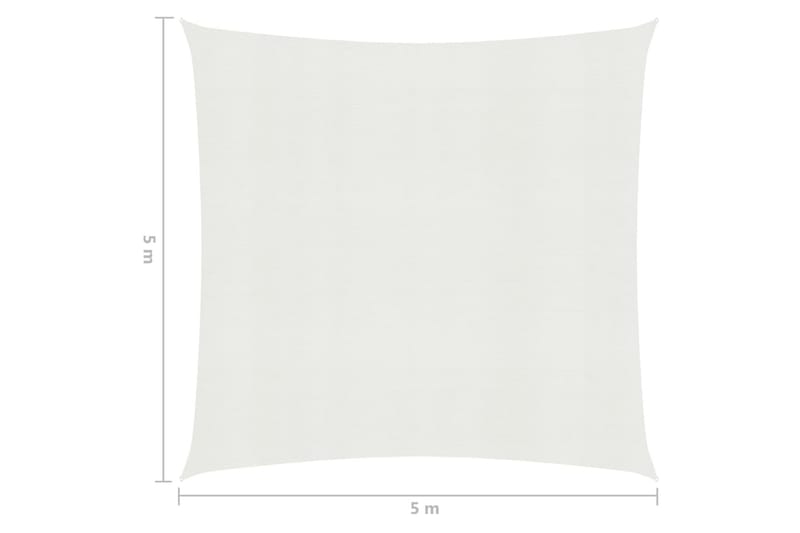 Solsegel 160 g/m² vit 5x5 m HDPE - Vit - Utemöbler - Solskydd - Solsegel