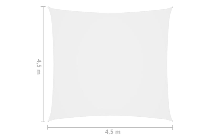 Solsegel oxfordtyg fyrkantigt 4,5x4,5 m vit - Vit - Solsegel