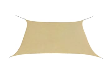 Solsegel oxfordtyg kvadratiskt 3,6x3,6 m beige