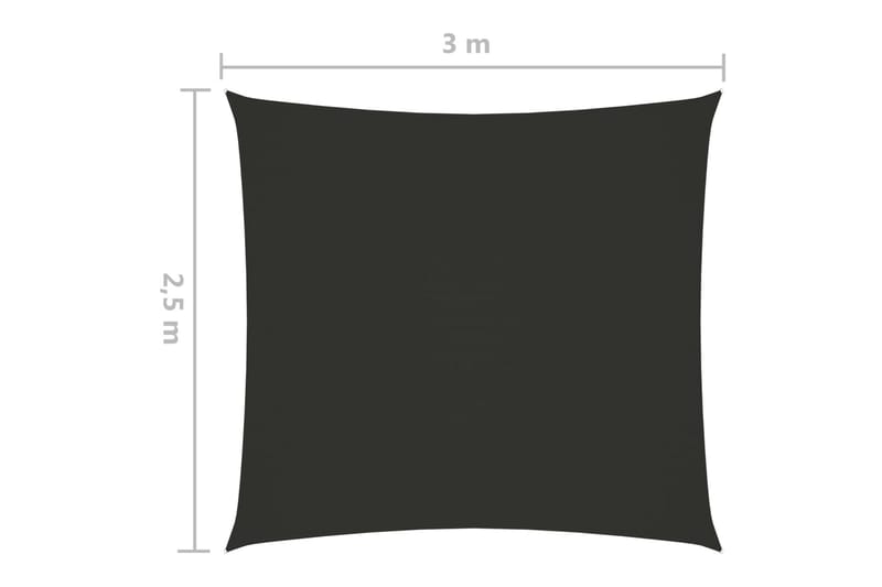 Solsegel oxfordtyg rektangulärt 2,5x3 m antracit - Antracit - Utemöbler - Solskydd - Solsegel