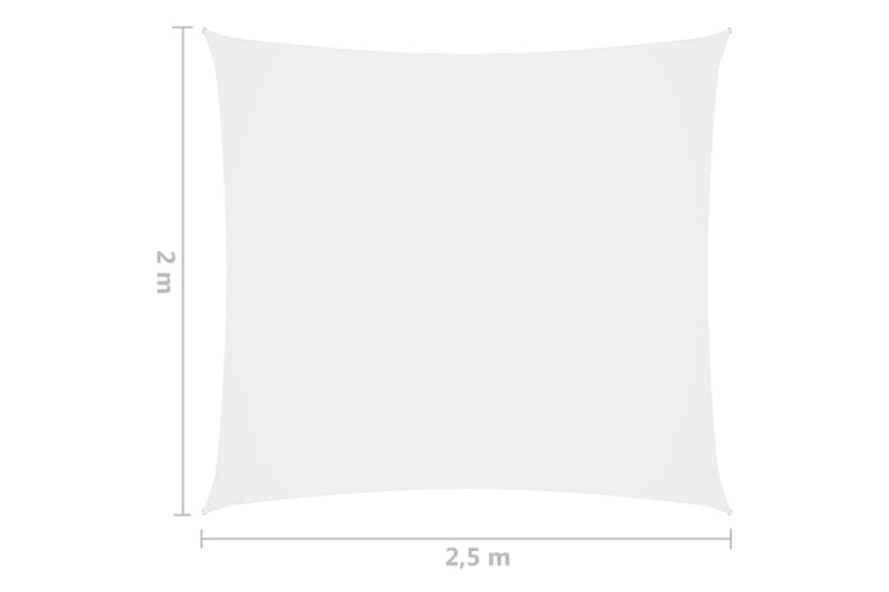 Solsegel oxfordtyg rektangulärt 2x2,5 m vit - Vit - Utemöbler - Solskydd - Solsegel