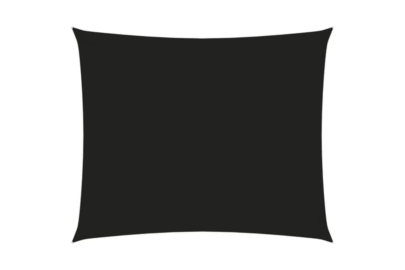 Solsegel oxfordtyg rektangulärt 3,5x4,5 m svart - Svart - Solsegel