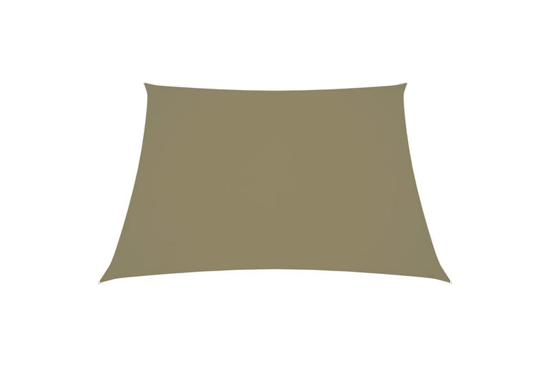 Solsegel oxfordtyg trapets 3/4x3 m beige - Beige - Utemöbler - Solskydd - Solsegel