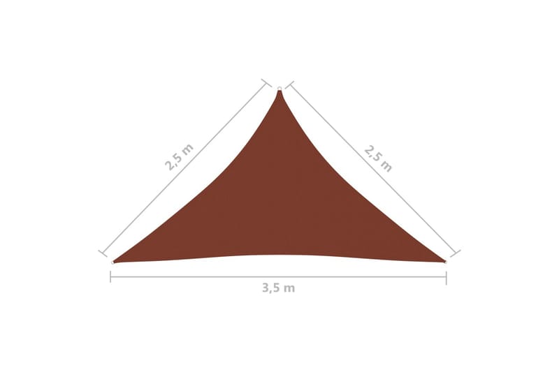 Solsegel Oxfordtyg trekantigt 2,5x2,5x3,5 m terrakotta - Terrakotta - Utemöbler - Solskydd - Solsegel