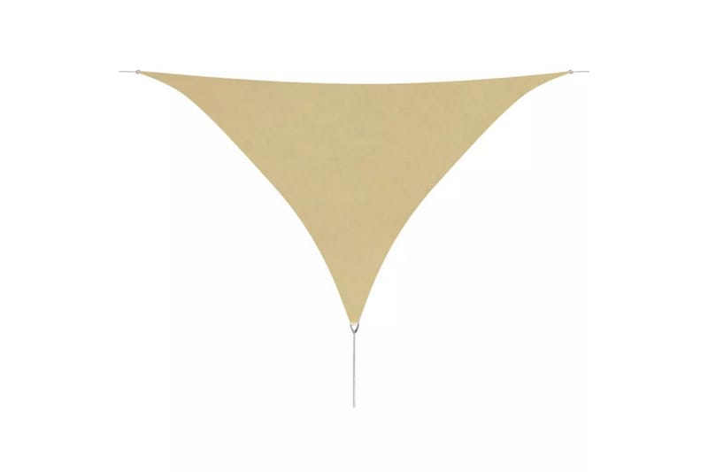 Solsegel Oxfordtyg trekantigt 3,6x3,6x3,6 m beige - Beige - Utemöbler - Solskydd - Solsegel