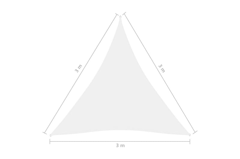Solsegel oxfordtyg trekantigt 3x3x3 m vit - Vit - Utemöbler - Solskydd - Solsegel