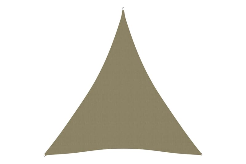 Solsegel oxfordtyg trekantigt 3x4x4 m beige - Beige - Solsegel