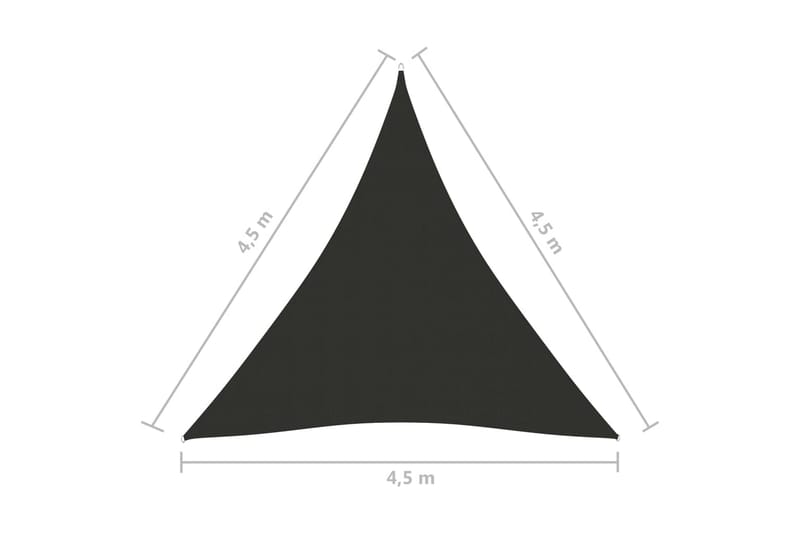 Solsegel Oxfordtyg trekantigt 4,5x4,5x4,5 m antracit - Antracit - Solsegel