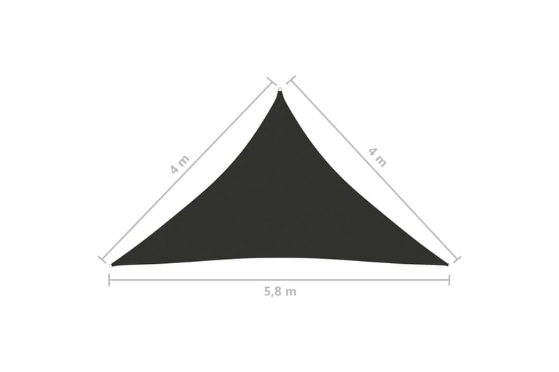 Solsegel Oxfordtyg trekantigt 4x4x5,8 m antracit - Antracit - Utemöbler - Solskydd - Solsegel