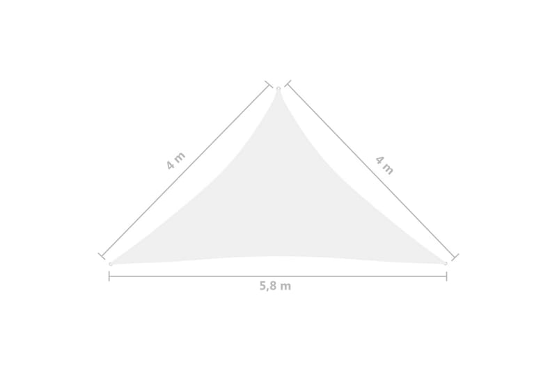 Solsegel oxfordtyg trekantigt 4x4x5,8 m vit - Vit - Utemöbler - Solskydd - Solsegel
