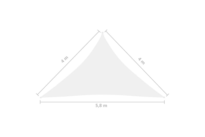 Solsegel oxfordtyg trekantigt 4x4x5,8 m vit - Vit - Solsegel