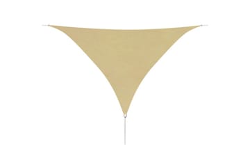 Solsegel Oxfordtyg trekantigt 5x5x5 m beige