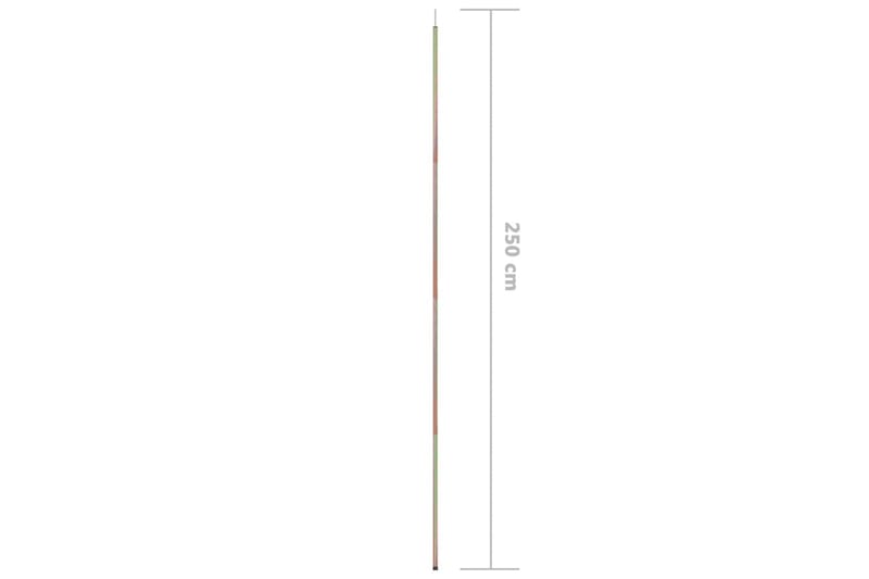 Stolpar till solsegel 2 st 250 cm galvaniserat stål - Guld - Solsegel