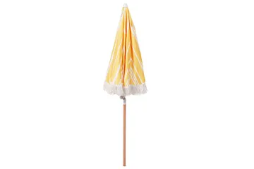 Teulon Parasoll 150 cm - Gul/Vit/Ljusbrun - Utemöbler - Solskydd - Parasoll - Balkongparasoll