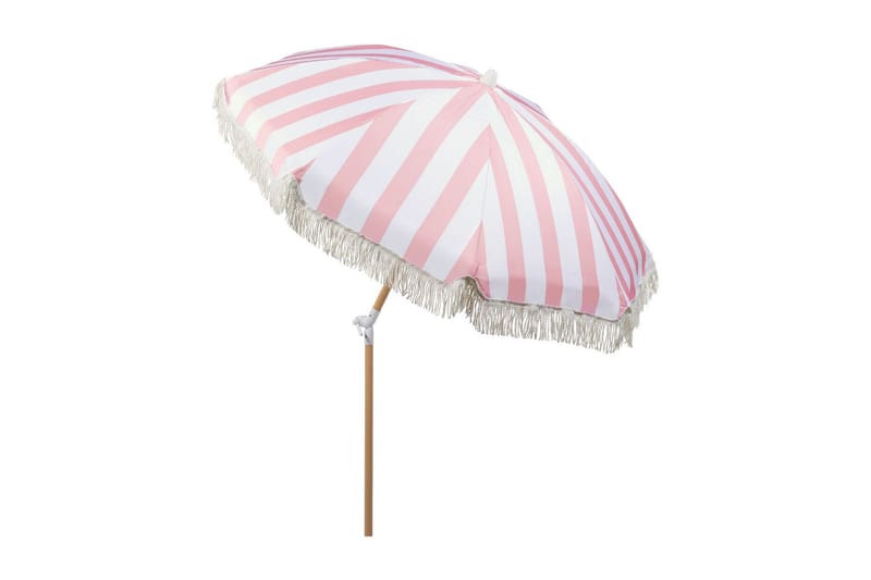 Teulon Parasoll 150 cm - Rosa/Vit/Ljusbrun - Utemöbler - Solskydd - Parasoll