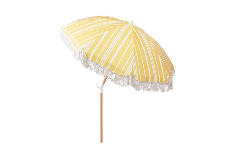 TEULON Parasoll 150 cm Gul/Vit/Ljusbrun - Utemöbler - Solskydd - Parasoll