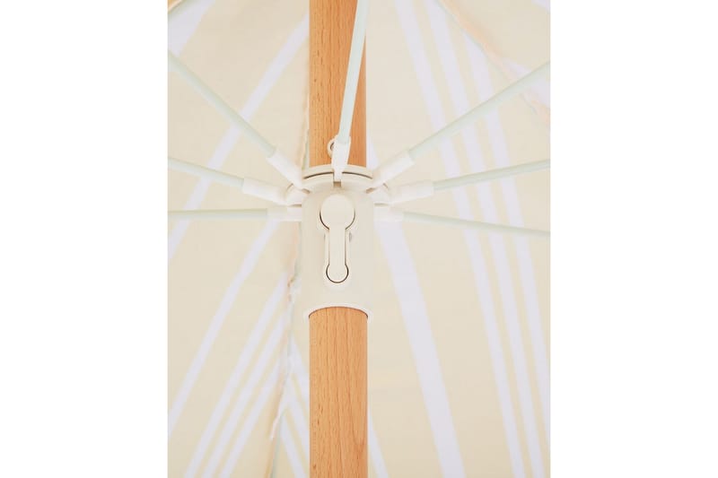 TEULON Parasoll 150 cm Gul/Vit/Ljusbrun - Utemöbler - Solskydd - Parasoll