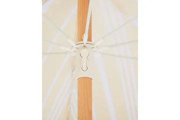 Teulon Parasoll 150 cm - Gul/Vit/Ljusbrun - Utemöbler - Solskydd - Parasoll - Balkongparasoll