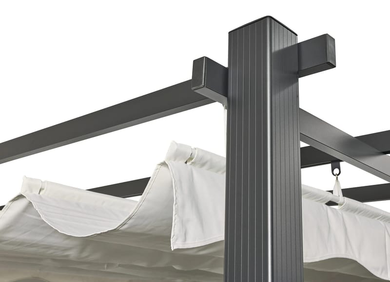 Trädgårdsgazebo SUNSET Pergola 3x4 m - grå - Utemöbler - Solskydd - Pergola