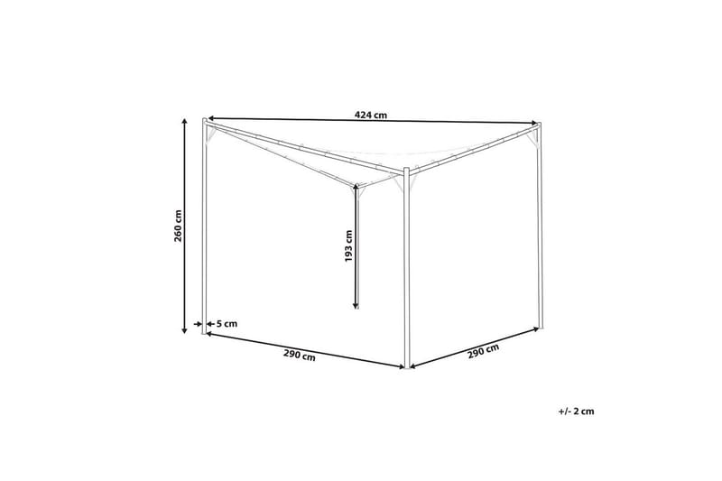 Trädgårdspergola Aventine Beige/svart - Beige/svart - Utemöbler - Solskydd - Pergola