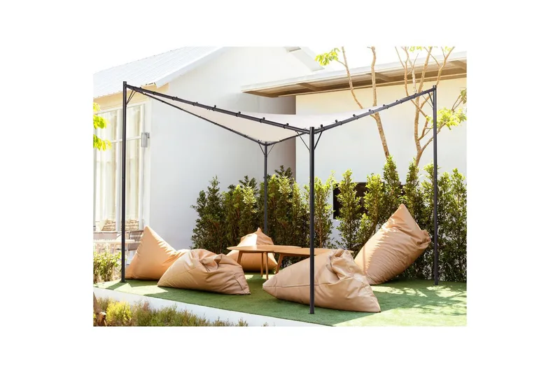 Trädgårdspergola Aventine Beige/svart - Beige/svart - Utemöbler - Solskydd - Pergola