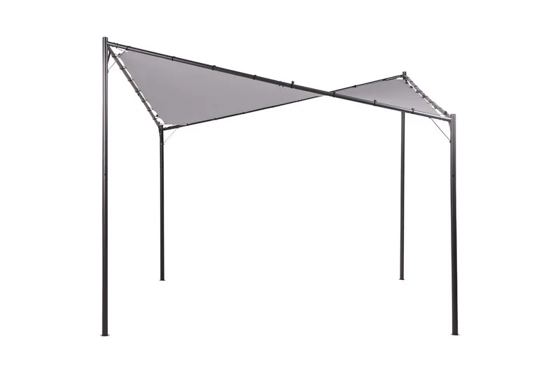 Trädgårdspergola Aventine Grå/svart - Grå/svart - Utemöbler - Solskydd - Pergola