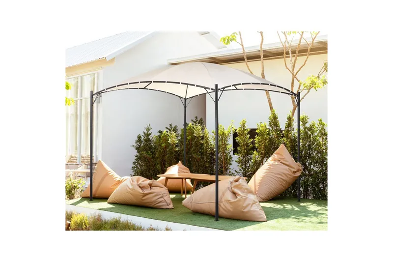 Trädgårdspergola Vomero Beige/svart - Beige/svart - Utemöbler - Solskydd - Pergola