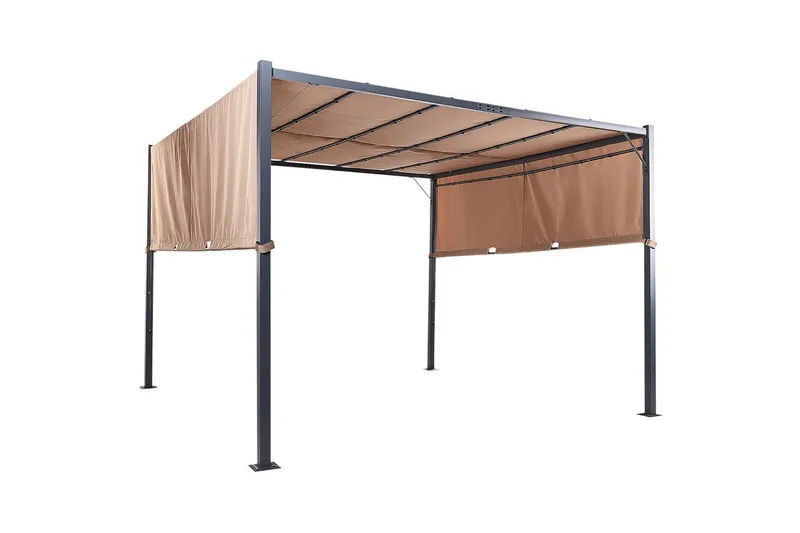 Trädgårdspergola Parga Brun/Svart - Brun/Svart - Utemöbler - Solskydd - Pergola