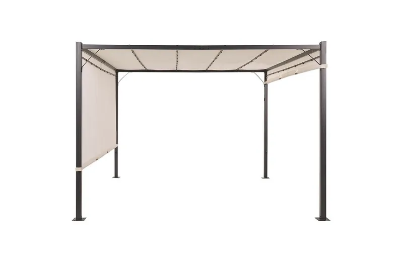 Trädgårdspergola Parga Beige/svart - Beige/svart - Utemöbler - Solskydd - Pergola
