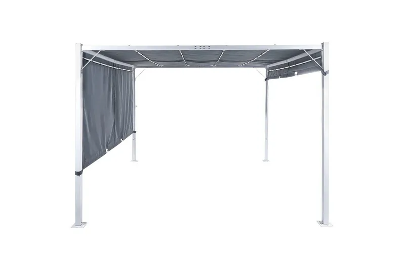 Trädgårdspergola Parga Grå/vit - Grå/vit - Utemöbler - Solskydd - Pergola