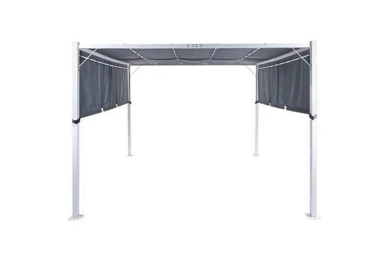 Trädgårdspergola Parga Grå/vit, Grå/vit