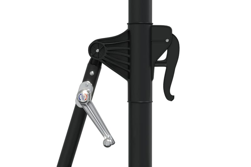 Väggmonterat parasoll med LED och metallstång 300 cm grön - Grön - Utemöbler - Solskydd - Parasoll