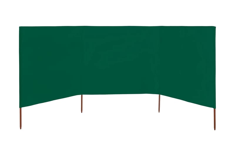 Vindskydd 3 paneler tyg 400x80 cm grön - Grön - Skärmskydd & vindskydd