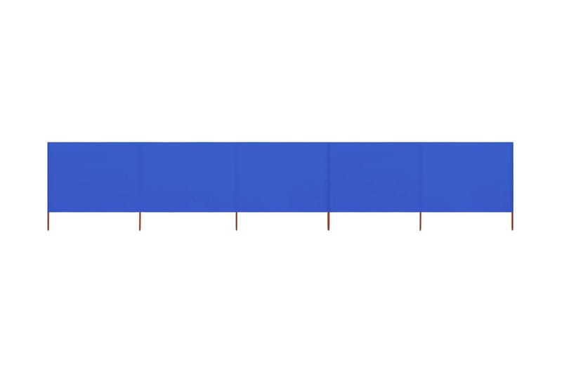 Vindskydd 5 paneler tyg 600x80 cm azurblå - Blå - Skärmskydd & vindskydd