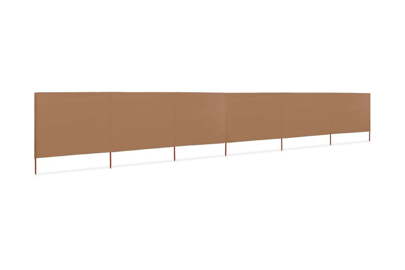 Vindskydd 6 paneler tyg 800x120 cm taupe - Brun - Skärmskydd & vindskydd