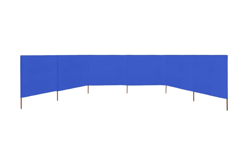 Vindskydd 6 paneler tyg 800x120 cm azurblå - Blå - Skärmskydd & vindskydd