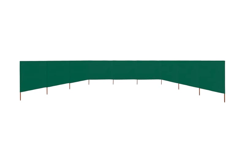Vindskydd 9 paneler tyg 1200x80 cm grön - Grön - Skärmskydd & vindskydd