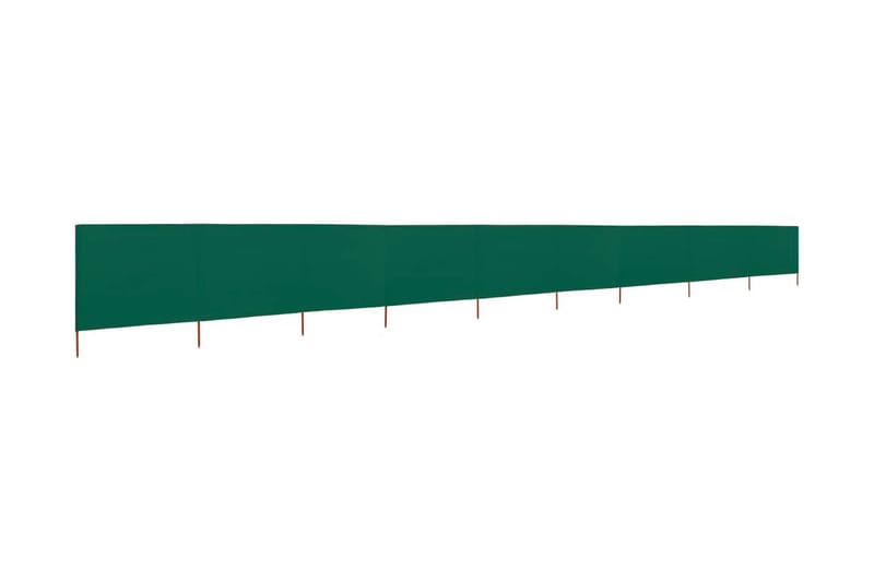 Vindskydd 9 paneler tyg 1200x80 cm grön - Grön - Skärmskydd & vindskydd