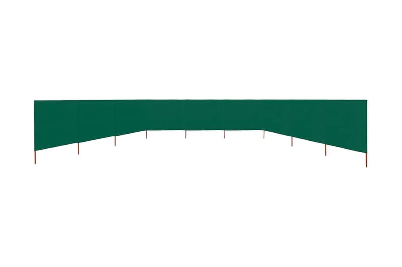 Vindskydd 9 paneler tyg 1200x120 cm grön - Grön - Skärmskydd & vindskydd