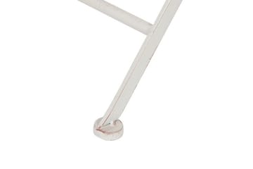 Alanya Runt Hopfällbart Cafébord och Bistrobord Utomhus 70 cm Metall - Vit - Utemöbler - Trädgårdsbord & Utebord - Cafebord