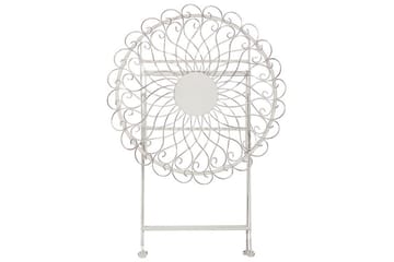Alanya Runt Hopfällbart Cafébord och Bistrobord Utomhus 70 cm Metall - Vit - Utemöbler - Trädgårdsbord & Utebord - Cafebord