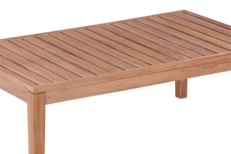 Amlan Soffbord och Loungebord Utomhus 110 cm Teak Trä - Brun - Utemöbler - Trädgårdsbord & Utebord - Sidobord utomhus