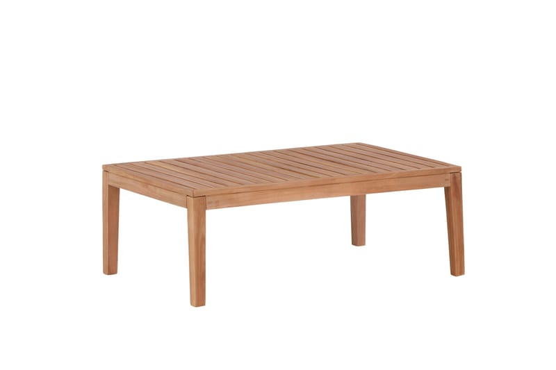 Amlan Soffbord och Loungebord Utomhus 110 cm Teak Trä - Brun - Utemöbler - Trädgårdsbord & Utebord - Sidobord utomhus