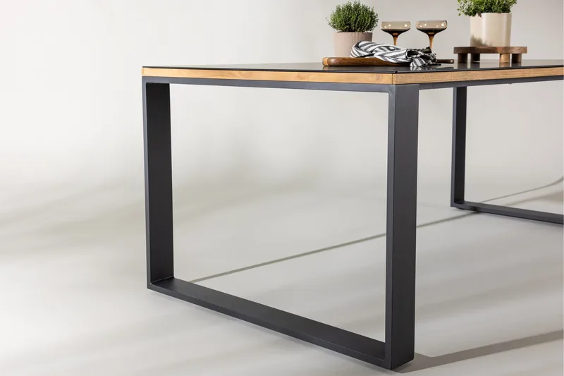 Aspvik Matbord 100x200 cm Svart - Svart - Utemöbler - Trädgårdsbord & Utebord - Matbord ute