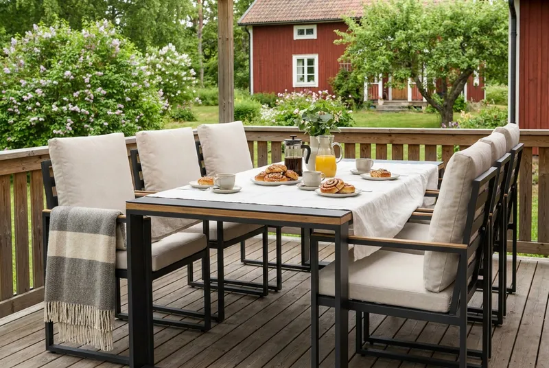 Aspvik Matbord 100x200 cm Svart - Svart - Utemöbler - Trädgårdsbord & Utebord - Matbord ute