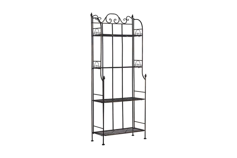CARPINONE Trädgårdshylla 61x31 cm Svart - Utemöbler - Trädgårdsbord & Utebord - Avlastningsbord & brickbord utomhus
