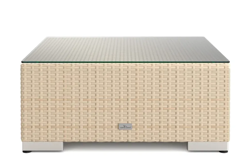 Bahamas Divanmodul - Loungebord utomhus 75x75 cm till soffor - Beige - Utemöbler - Trädgårdsbord & Utebord - Soffbord utomhus & loungebord